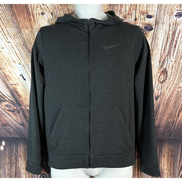 Nike Other - Nike Hoodie Boys Size X Large Black Dri Fit Full Zip Up Hooded Sweatshirt